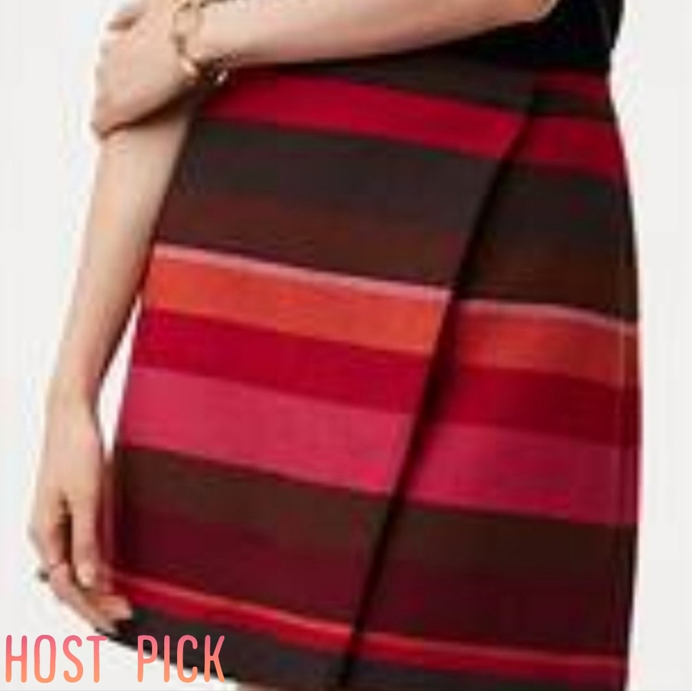 Loft Stripe Wrap Skirt - Picture 2 of 6